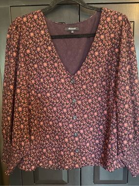 Madewell  Floral Button-Front Blouse